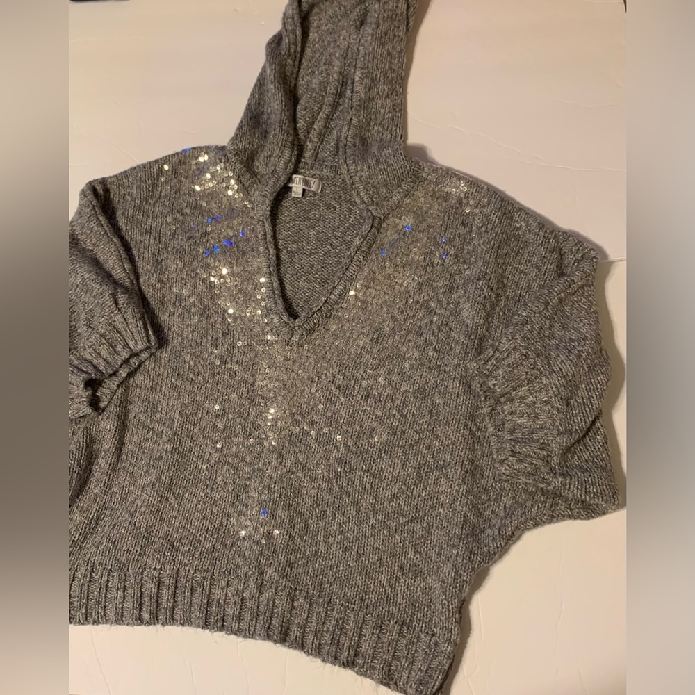 Jenifer Lopez/XL/sequined sweater/gray